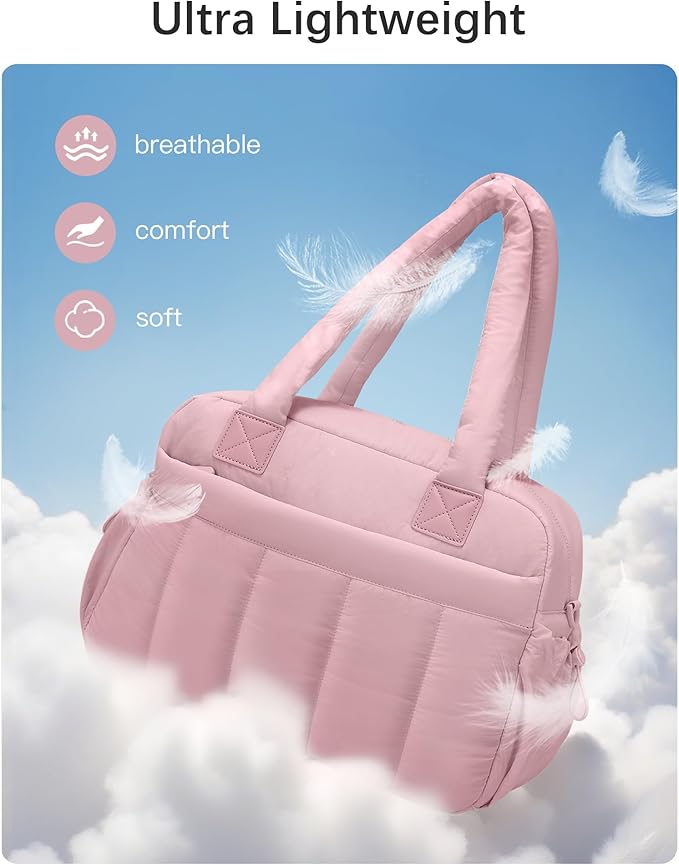 oscaurt Gym Bag for Women Lightweight Duffle Bag for Travel with Toiletry Pouch Water Resistant Carry On Weekender Overnight Duffel