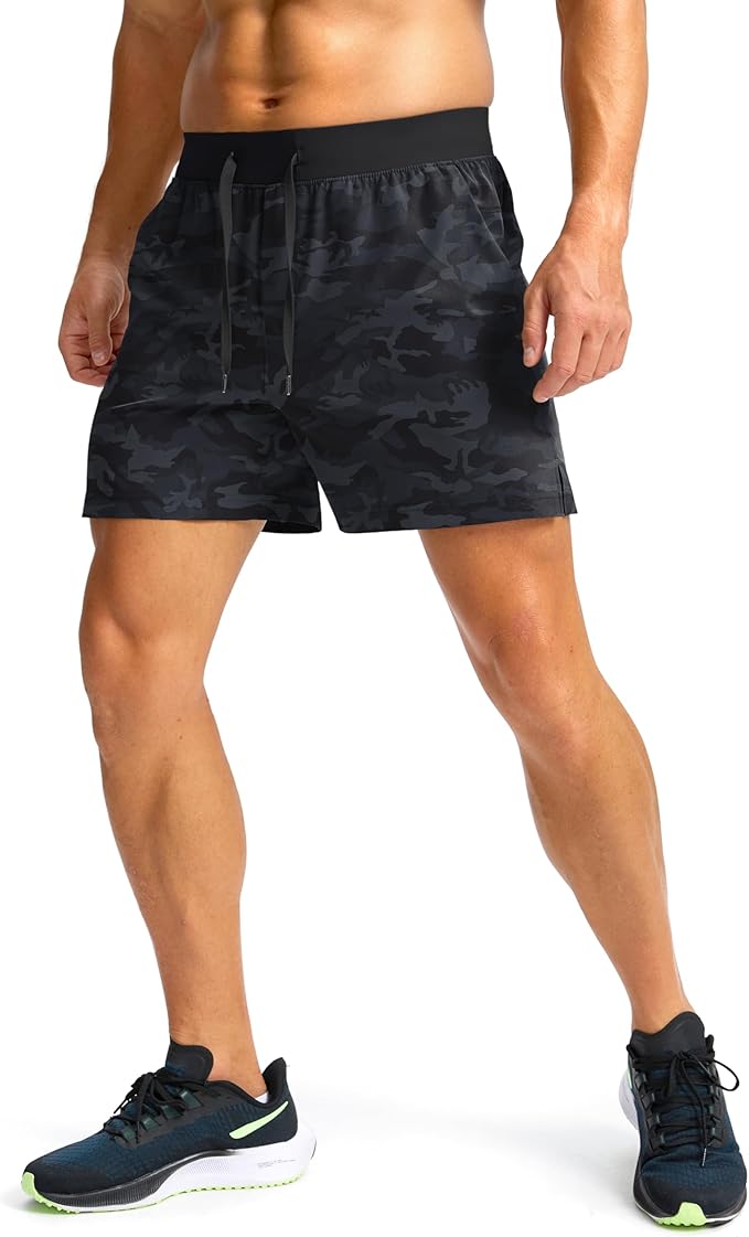 Men's Running Shorts with Zipper Pockets 9 Inch/ 7 Inch / 5 Inch Lightweight Quick Dry Gym Workout Athletic Shorts for Men