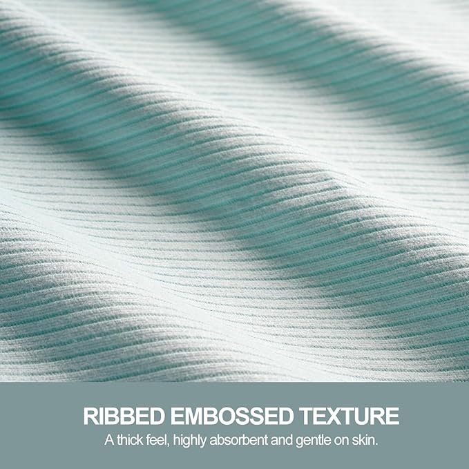 Eunzel Quick Dry Camping Towel, Microfibre Ribbed Towel Travel Towel 3 Sizes 1 Pack Fast Drying Towel Set for Camping, Beach, Gym, Sports, Yoga & Swimming Pool, Green