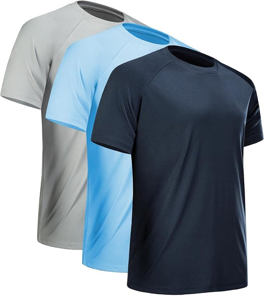 CE' CERDR Mens Workout Shirts Quick Dry Performance Short Sleeve Athletic Shirts