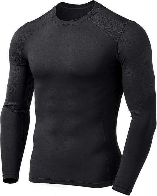 TSLA Men's Thermal Long Sleeve Compression Shirts, Athletic Base Layer Top, Winter Gear Running T-Shirt