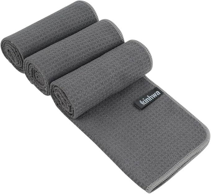 KinHwa Gym Towels - Absorbent Wicking Workout Towels, Quick Dry & Compact, Ideal for Yoga, Fitness, Treadmill or Indoor Bike