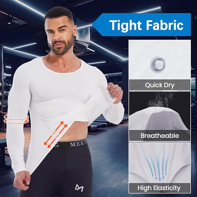 Gynecomastia Compression Shirt Men, Slimming Undershirt Compression Tank Top Mens Shapewear Body Shaper