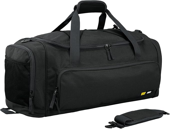 MIER Large Duffel Bag Men's Gym Bag with Shoe Compartment, 60L