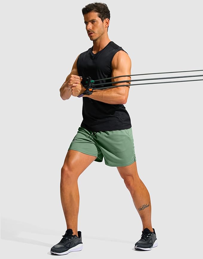 G Gradual Men's Running Athletic Shorts with Zipper Pocket 5"/ 7" Lightweight Quick Dry Gym Workout Shorts for Tennis Active