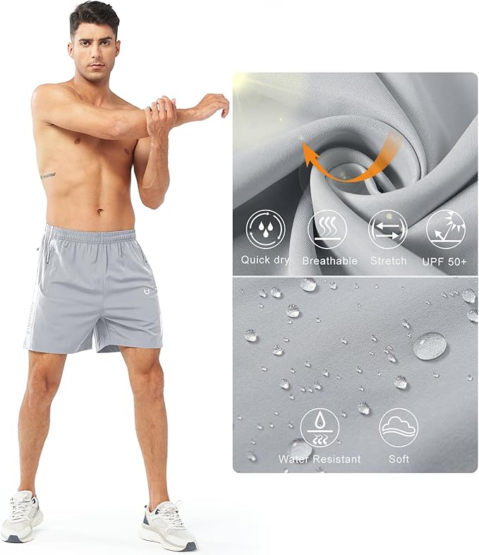 NORTHYARD Men's Athletic Running Shorts Quick Dry Workout Shorts 7"/ 5"/ 9" Lightweight Sports Gym Basketball Tennis Hiking