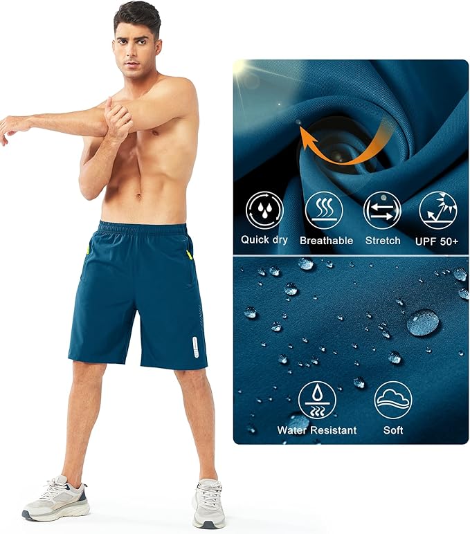 NORTHYARD Men's Athletic Running Shorts Quick Dry Workout Shorts 7"/ 5"/ 9" Lightweight Sports Gym Basketball Tennis Hiking