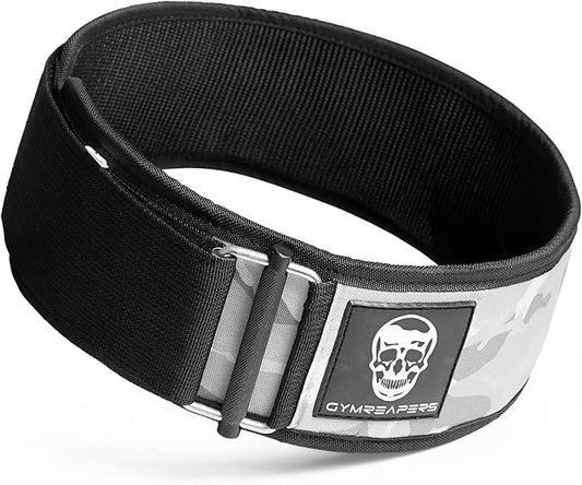 Gymreapers Quick Locking Weight Lifting Belt for Men Gym Belt for Powerlifting Deadlift Belt with 4 Inch Neoprene Metal Buckle Back Support Weightlifting Belt Women