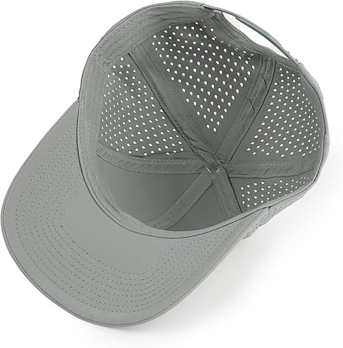 Quick Dry Baseball Cap Curved Brim Snapback Hat Laser Cut Mesh Ball Cap Golf Ball Cap for Men Women