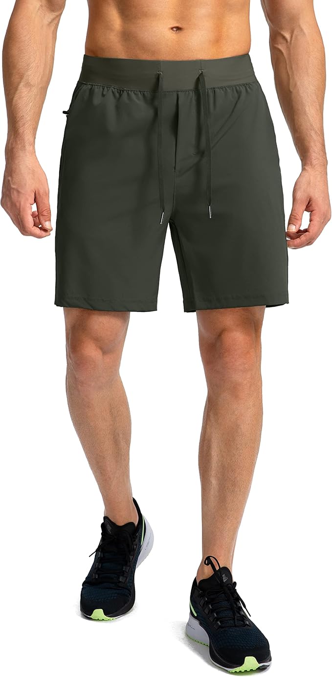 Men's Running Shorts with Zipper Pockets 9 Inch/ 7 Inch / 5 Inch Lightweight Quick Dry Gym Workout Athletic Shorts for Men