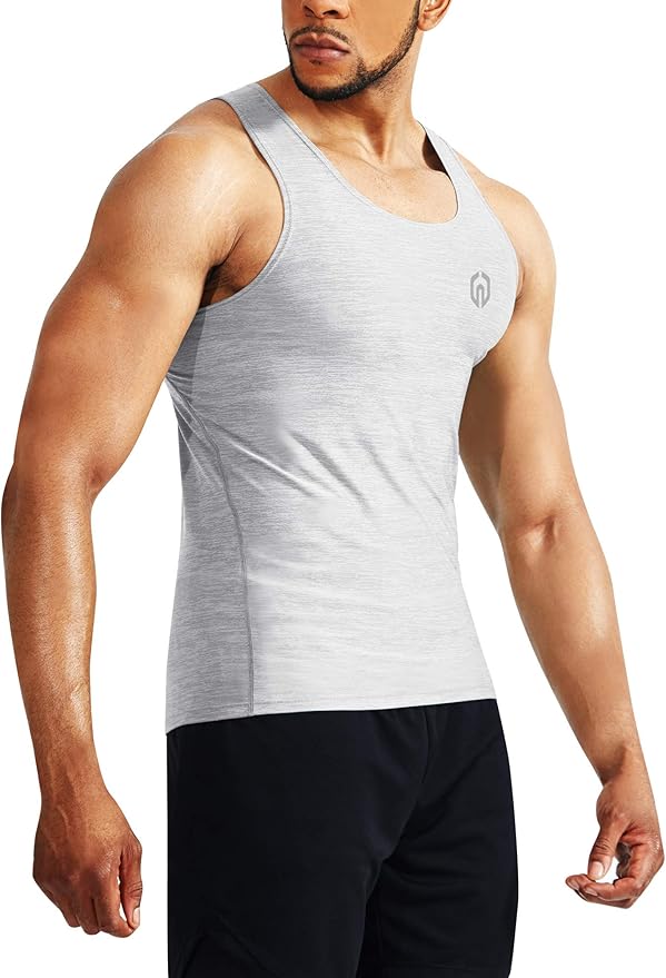 NELEUS Men's 3 Pack Dry Fit Compression Tank Top