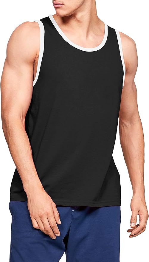 Hat and Beyond Mens Tank Top Soft Performance Boxing Gym Shirts Plain Muscle Tee