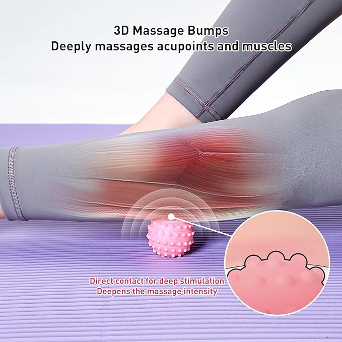 Spiky Massage Balls for Feet,4 Pcs 1.9'' Hard Lacrosse Ball Deep Tissue Recovery Tool,Trigger Point Ball for Myofascial Release & Trigger Point Therapy (Mixed)