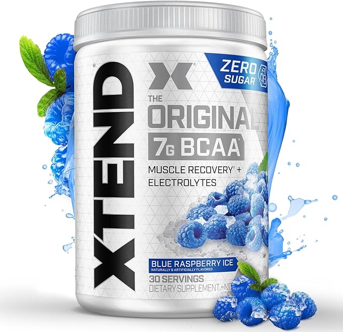 Xtend XTEND Original BCAA Powder 7g BCAA and 2.5g L-Glutamine, Sugar Free Post Workout Muscle Recovery Drink with Amino Acids for Men & Women, 30 Servings