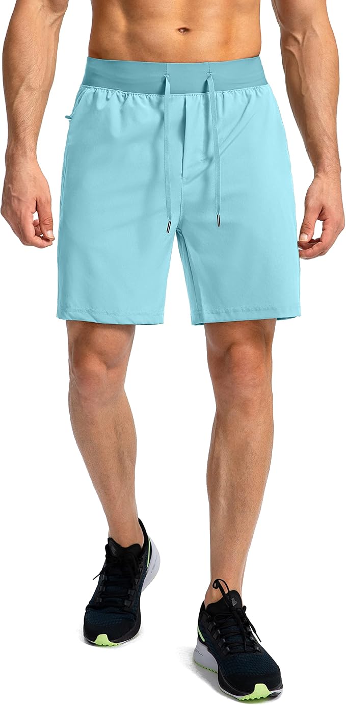 Men's Running Shorts with Zipper Pockets 9 Inch/ 7 Inch / 5 Inch Lightweight Quick Dry Gym Workout Athletic Shorts for Men