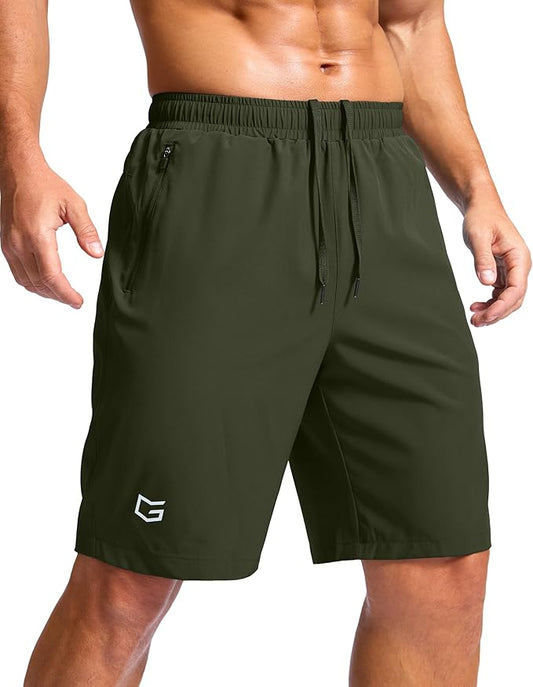 G Gradual Men's Athletic Running Shorts with Zipper Pockets Quick Dry 7"/ 5"/ 9" Workout Gym Shorts for Basketball Hiking