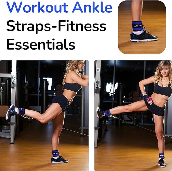 Ankle Strap for Cable Exercise Machines, Work Out Cuff Attachment Ankle Resistance Bands, Cable Kick Back Straps for Gym, Glute Workouts, Kickbacks, Leg Extensions, Hip Abductors, Booty Workouts