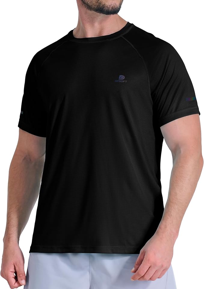 Men's Short Sleeve Workout Shirts Quick Dry Lightweight T-Shirts Gym Running Athletic Tshirt for Summer