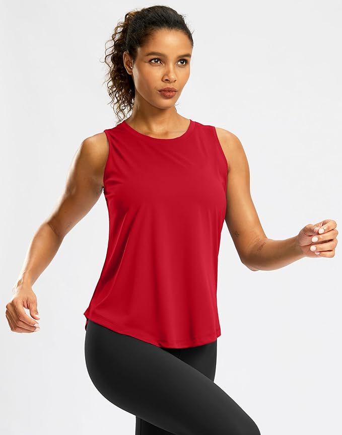 G Gradual Workout Tank Top for Women Sleeveless Athletic Yoga Tops High Neck Quick Dry Running Tennis Sports Shirts for Women