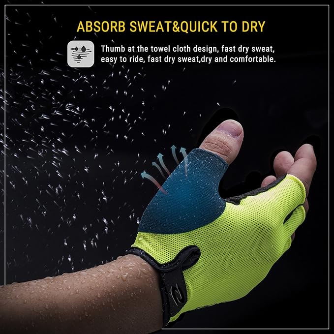 RIVBOS Cycling Gloves Bike Gloves for Men Women with Anti-Slip Shock-Absorbing Pad for Bicycle/Workout/Road Bike/Gym/Driving CHG001