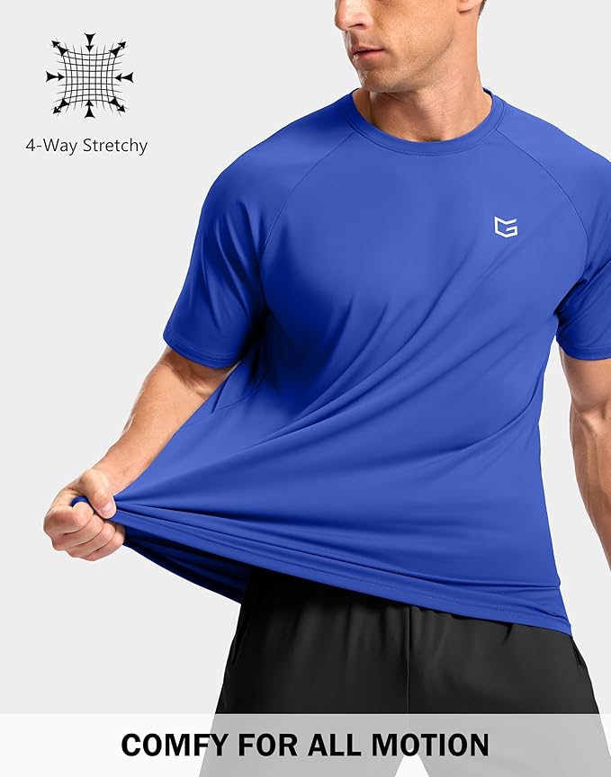 G Gradual Men's Workout Athletic T-Shirts Moisture Wicking Cooling Running Shirts Short Sleeve Performance Tee for Gym Tennis