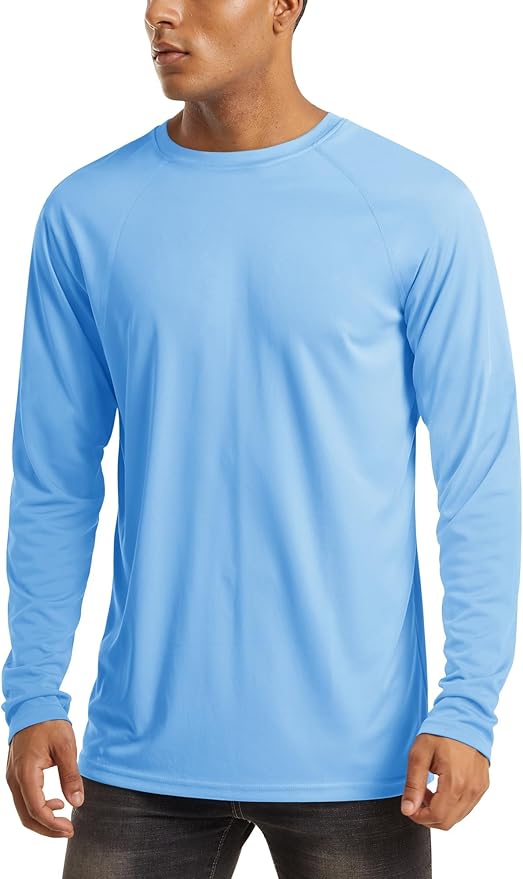 MAGCOMSEN Men's Long Sleeve Shirts UPF 50+ UV Sun Protection Athletic Shirts for Hiking Running Workout Rash Guard