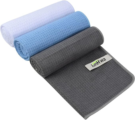 KinHwa Gym Towels - Absorbent Wicking Workout Towels, Quick Dry & Compact, Ideal for Yoga, Fitness, Treadmill or Indoor Bike