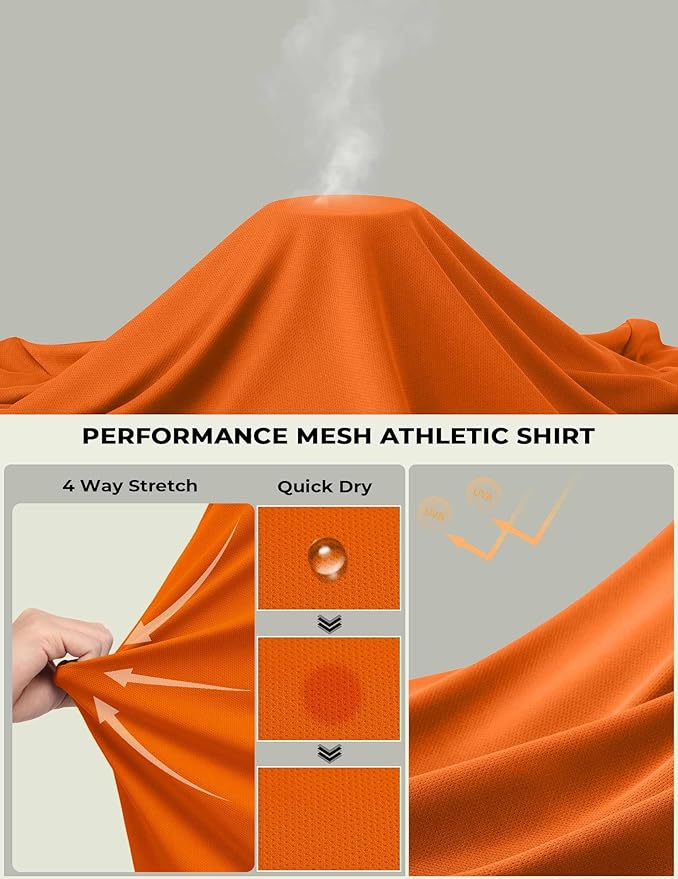 COOFANDY Long Sleeve Shirts for Men Moisture Wicking Activewear T-Shirts Workout Running Shirts