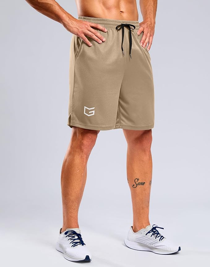 G Gradual Men's Athletic Workout Shorts with Pockets 5"/7"/9" Lightweight Quick Dry Gym Basketball Running Shorts for Men