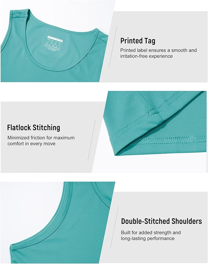 Boladeci Men's Tank Top Workout Athletic Quick Dry UPF 50+ Sun Protection Lightweight Summer Beach Gym Sleeveless Shirts