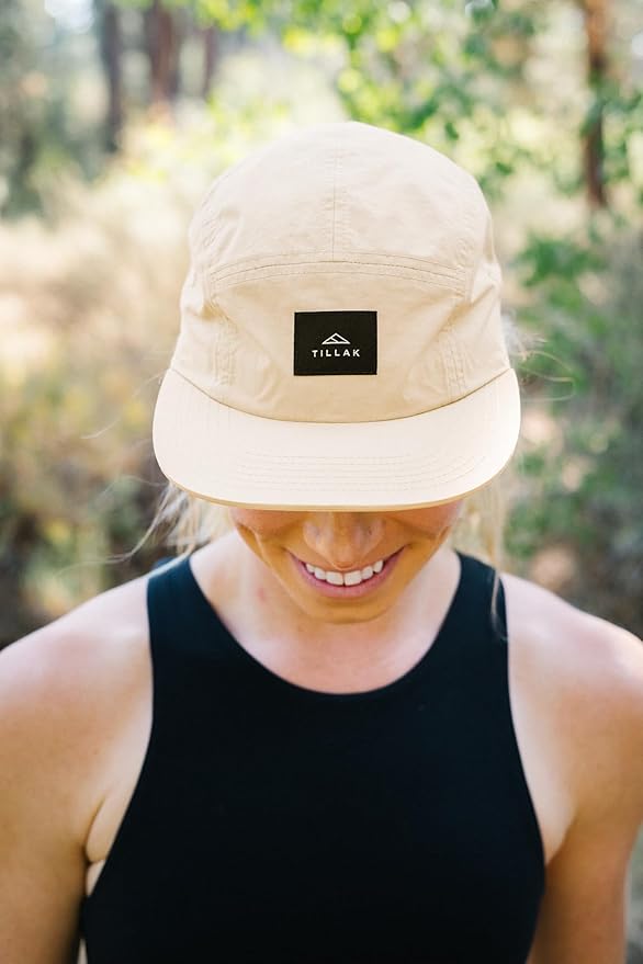 Tillak Wallowa Camp Hat, Lightweight Nylon 5 Panel Cap with Snap Closure