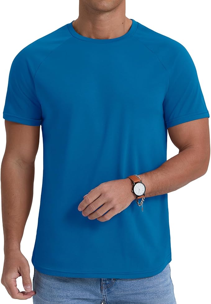 Askdeer Men's T-Shirt Short Sleeve Quick Dry Shirts Lightweight Workout Athletic Tees for Running, Beach, Hiking