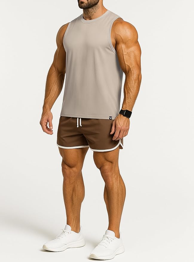 Men's Athletic Tank Tops Sleeveless Muscle Shirts Workout Running Bodybuilding Gym Tanks