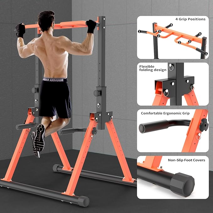 Dip Station - Home Gym Strength Training Pull-Ups Dip-Ups 330Lbs