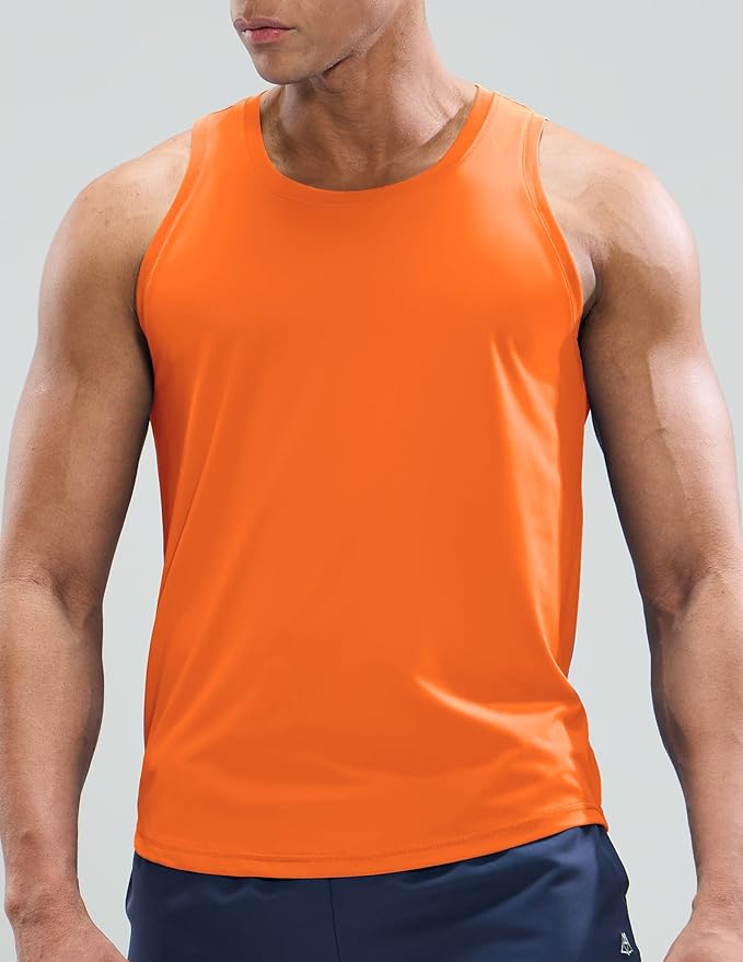 MIER Men's Tank Tops Workout Sleeveless Tee Shirts Muscle Athletic Gym Running Beach Tanks for Men, Quick Dry