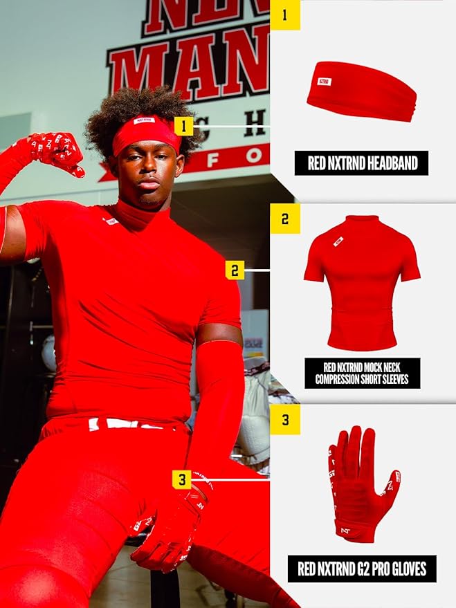 Nxtrnd Men's Turtleneck Compression T-Shirt, Short Sleeve Mock Neck