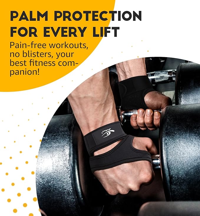 HiRui Ventilated Workout Gloves for Men Women, Built-in Wrist Wraps and Non-Slip Palm Silicone to Avoid Calluses, Exercise Gym Gloves for Training Powerlifting Weightlifting