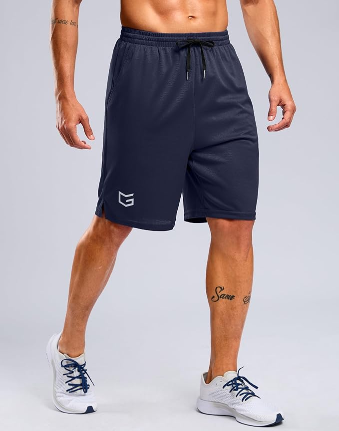G Gradual Men's Athletic Workout Shorts with Pockets 5"/7"/9" Lightweight Quick Dry Gym Basketball Running Shorts for Men
