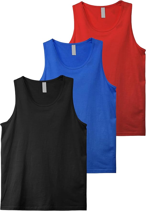 Hat and Beyond Mens Tank Top Soft Performance Boxing Gym Shirts Plain Muscle Tee