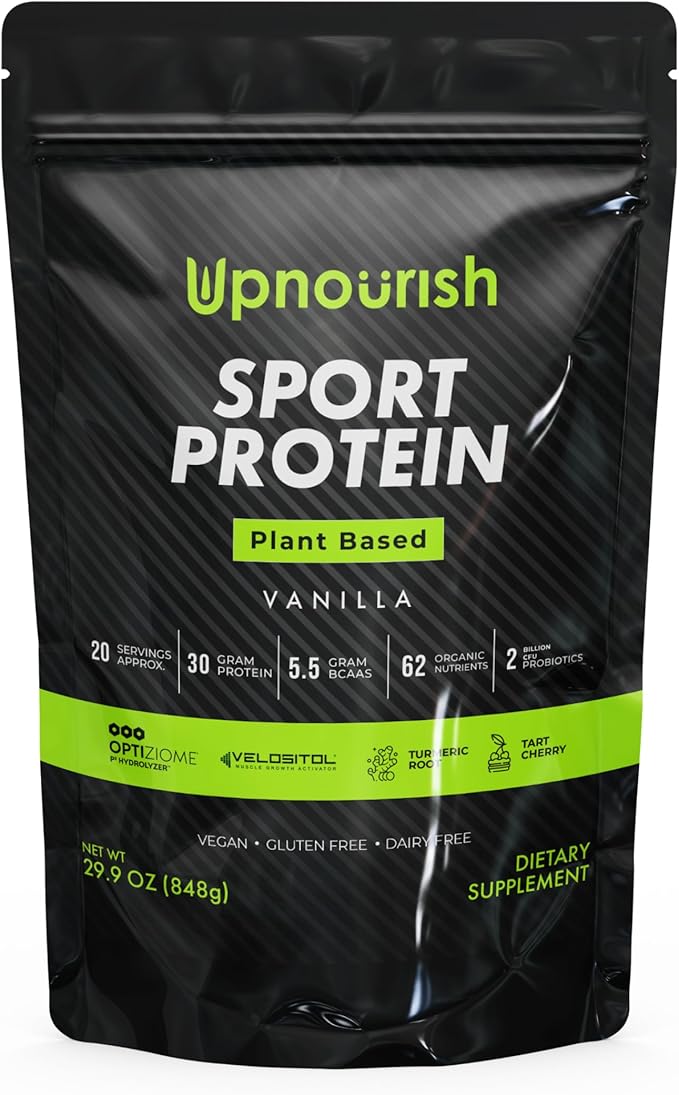 Vegan Sport Protein Powder Vanilla – 30g Plant Based Protein, VELOSITOL, BCAAs, Organic Greens & Fruits, Probiotics, Tart Cherry for Post Workout Recovery, Inform Sports Certified Keto - 20 servings