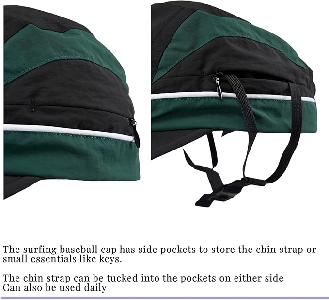 Vintage American-Style Sports Sunscreen Baseball Cap,Outdoor Camping Sunshade Waterproof and Non-Slip Surfing Hat Water Sport