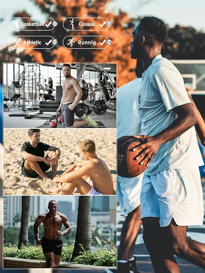 NORTHYARD Men's Athletic Running Shorts Quick Dry Workout Shorts 7"/ 5"/ 9" Lightweight Sports Gym Basketball Tennis Hiking