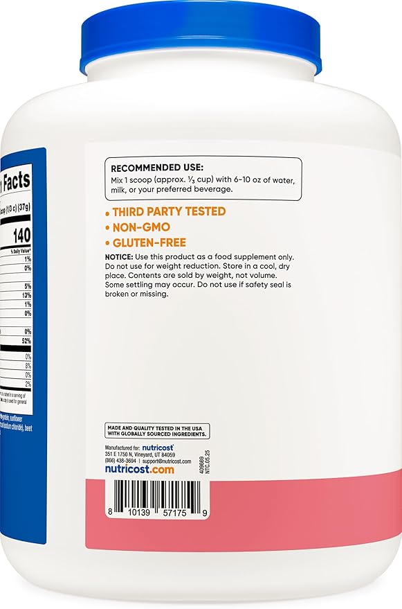 Nutricost Whey Protein Isolate (Strawberry Milkshake) 5LBS