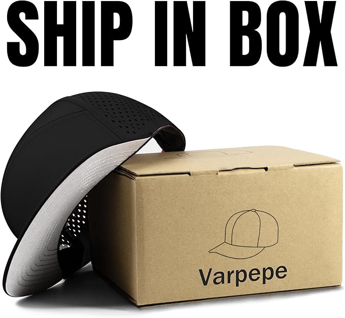 Performance Snapback Hats for Men Women,Flat Bill Cap,Golf,Running,Workout