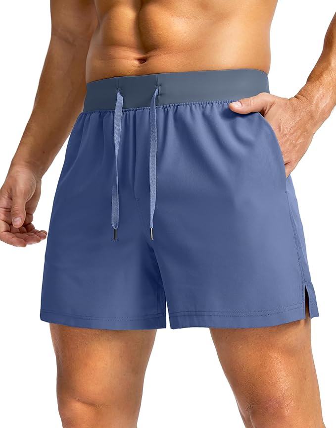 Men's Running Shorts with Zipper Pockets 9 Inch/ 7 Inch / 5 Inch Lightweight Quick Dry Gym Workout Athletic Shorts for Men