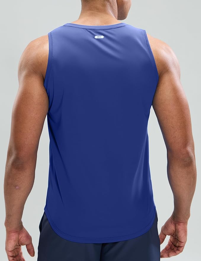MIER Men's Tank Tops Workout Sleeveless Tee Shirts Muscle Athletic Gym Running Beach Tanks for Men, Quick Dry