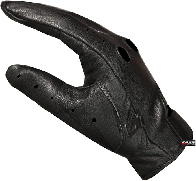 New Biker Police Leather Motorcycle Driving Riding Racing Gloves Real Natural Leather Touchscreen Ventilation Men Women Automotive ATV Dirt Bike Cycling Comfortable Adjustable Full Finger Black S