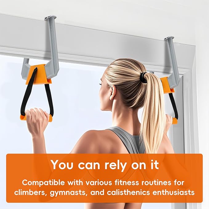 Portable Pull Up Bar for Doorway,Travel Pull Up Bar,Adjustable Home Gym Equipment,Dual Handle Design for Pull-Ups,Maximum Load Capacity of 330lb, No Screws Installation