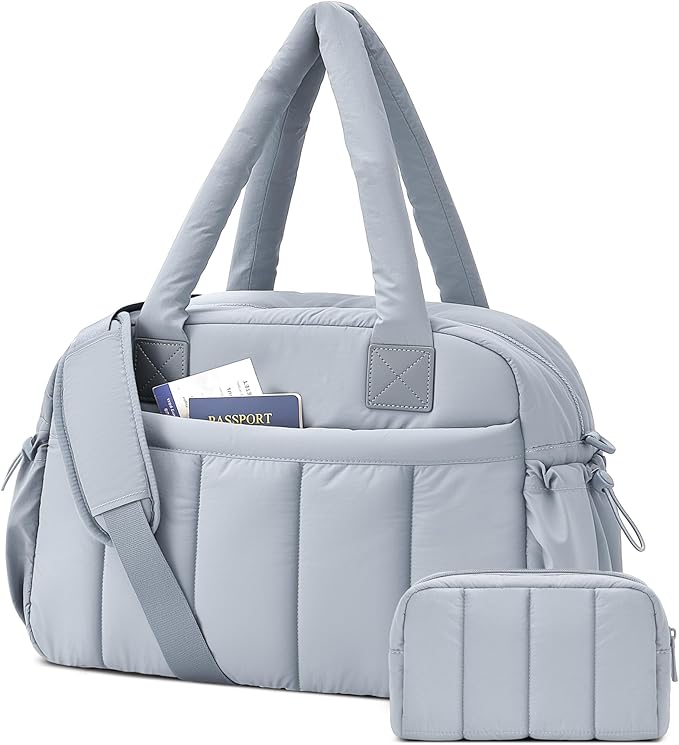 oscaurt Gym Bag for Women Lightweight Duffle Bag for Travel with Toiletry Pouch Water Resistant Carry On Weekender Overnight Duffel