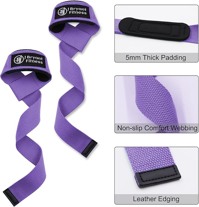 J Bryant Lifting Wrist Straps for Weightlifting and Ankle Strap for Cable Machines Booty Workouts Strength Training Attachments
